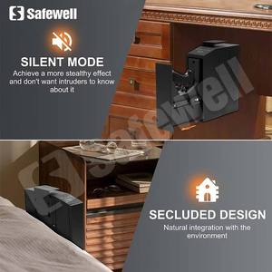 Caja Fuerte para Armas Safewell con Huella Dactilar Biométrica para Mesita de Noche, Escritorio, Lámpara Empotrada en la Pared, Puerta Corredera Automática - Product Image 4