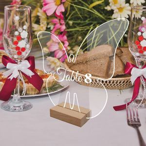 Butterfly Shaped Centerpiece Decorations Clear Sign <b>Cards</b> Holders Acrylic Wedding <b>Table</b> Number - Product Image 2