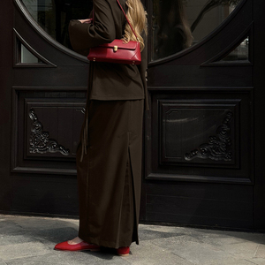 Bộ trang phục nữ thời trang thanh lịch hai mảnh gồm áo và chân váy dài, kiểu dáng kín đáo, bán buôn mùa thu <span class=keywords><strong>2025</strong></span> - Product Image 3