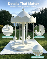 Manège et balançoire double style pour enfants, équipement de jeu souple, carrousel rotatif pour événements, fêtes et centres commerciaux