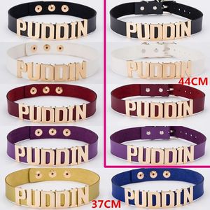 SC新着フェイクレザーハロウィンコスプレネックレスパーソナライズされたレター自殺分隊パディンチョーカーネックレス女性男性用 - Product Image 2