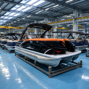 <span class=keywords><strong>Bateau</strong></span> ponton <span class=keywords><strong>de</strong></span> pêche en aluminium CE ISO 22 pieds, 12 personnes, 200 CV hors-bord, échelle <span class=keywords><strong>de</strong></span> bain, remorque <span class=keywords><strong>moteur</strong></span> en option, familial en haute mer - Product Image 2