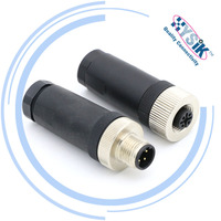 Capuchon de protection IP67 M12 pour connecteurs mâles/femelles, tout en plastique, avec vis interne et filetage externe, anti-poussière