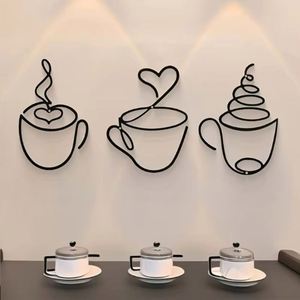 ของตกแต่งผนังร้านกาแฟ ของตกแต่งภายในร้านกาแฟ ภาพวาดเหล็กแขวนผนัง - Product Image 3