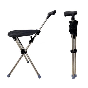 Tarong Outdoor <b>Folding</b> Walking Stick <b>Stool</b> Lightweight Portable Non Slip Multi Purpose For Elderly Hiking Support - Product Image 1