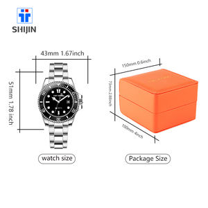 Montre automatique étanche pour hommes personnalisée avec réserve de marche montres à main mécaniques <span class=keywords><strong>lunette</strong></span> rotative classique montre-bracelet en acier inoxydable - Product Image 6