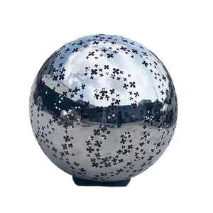 Декоративный шар для сада, скульптурный шар с индивидуальным дизайном из нержавеющей стали, скульптурный шар для освещения