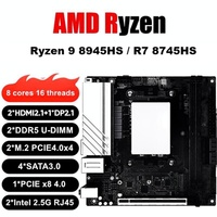 Placa Base para Juegos NAS con 2*2.5G LAN, AMD Ryzen 9 8945HS, R9 7940HS, R7 8745HS, 7840HS, Firewall, ITX, 4*SATA, 2*NVMe, PCIEx8