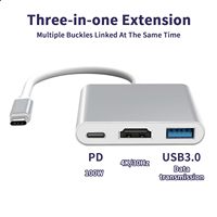 Mini Smart USB Hub 3-in-1 Gaming Dock 4K HDTV 60Hz 65W PD USB 3.0 Aluminium Alloy Bersertifikasi CE/FCC Garansi 1 Tahun Steam