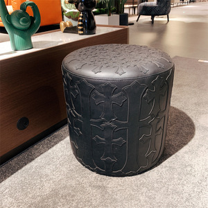 Internet Celebrity European Style Movable Luxury Leather Makeup <strong>Sofa</strong> <strong>Stool</strong> for Living Room Clothing Store Shoes Changing - Product Image 6