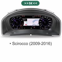 Tableau de bord numérique sans fil CarPlay Android Auto pour VW Scirocco EOS 2010-2016 Sagitar 2011 Panneau d'instrument Cockpit