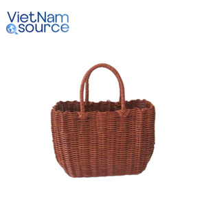 ตะกร้าหวายทรงกลมสินค้าหัตถกรรมตะกร้าปิกนิกน้ำหนักเบาตะกร้าสานมือตกแต่งจากเวียดนาม - Product Image 3