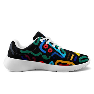Chaussures de sport personnalisées pour hommes les mieux notées, respirantes, avec motif doodle coloré, chaussures décontractées en toile pour femmes - FN026-26020260625 - Product Image 4