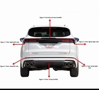 Pour Chery Jetour X70 Plus : Ensemble de feux arrière gauche, droit, central, arrière, transparent, neuf, 12V, pièce de rechange