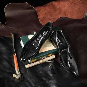 Zapatos de vestir para hombre de cuero de grano completo, hechos a mano, de alta calidad, resistentes al agua y duraderos, ideales para bodas y uso en la oficina. - Product Image 3