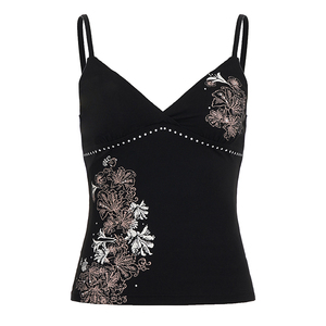 Bustier en maille respirante en gros - Haut à bretelles à imprimé floral vintage, débardeur sexy pour femme, façonnage du buste, pour la mode rétro - Product Image 5