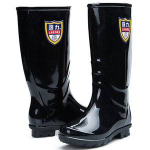 Botas de Lluvia de Media Pantorrilla para Mujer Warrior, Negras, de PVC, Antideslizantes - Product Image 5