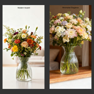 Vase en plastique transparent à gouttes <span class=keywords><strong>d</strong></span>'<span class=keywords><strong>eau</strong></span> cannelées (L) pour la <span class=keywords><strong>d</strong></span>écoration de la maison/du mariage (semblable au verre) - Product Image 3