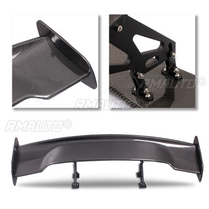 Real Carbon Fiber 145cm GT Spoiler Universal Racing Rear Tail Trunk Wing Spoiler Aluminum <b>Bracket</b> Body Kits for BMW for Subaru - Product Image 3