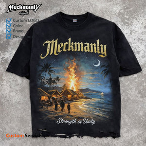 T-shirt pour homme Meckmanly, manches courtes, col rond, imprimé design moto, noir, polyester, coupe régulière, respirant, style streetwear - Product Image 3