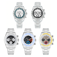 Montre de sport OEM 40 mm, boîtier en acrylique, résistante à l'eau 3 BAR, édition limitée, mouvement japonais VK63, montres à quartz pour hommes