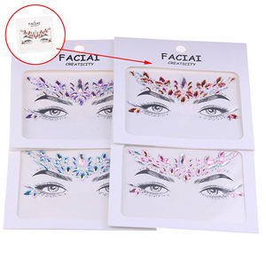 Autocollants de bijoux de visage ornés de strass étincelants par <span class=keywords><strong>FACIAI</strong></span>-Idéal pour les festivals, les fêtes et les cosplay - Product Image 4