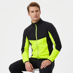 <b>Men's</b> Reversible Full Zipper <b>Cycling</b> <b>Jacket</b> Windproof Quick Dry Eco-Friendly Long Sleeves MTB Bike OEM Sportswear Plus Size - Product Image 3