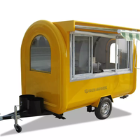 Remolque de comida móvil personalizado, carrito de helado para perro caliente, carrito de cocina móvil, expendedora de zumo, remolque de comida pequeño
