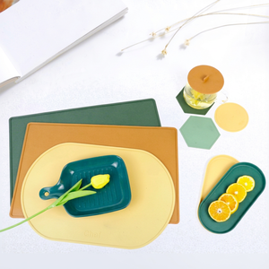 Sous-verres de table professionnels personnalisés 2024 Morandi carrés, ovales, hexagonaux, antidérapants et isolants thermiquement pour cuisine, modèle CD - Product Image 1