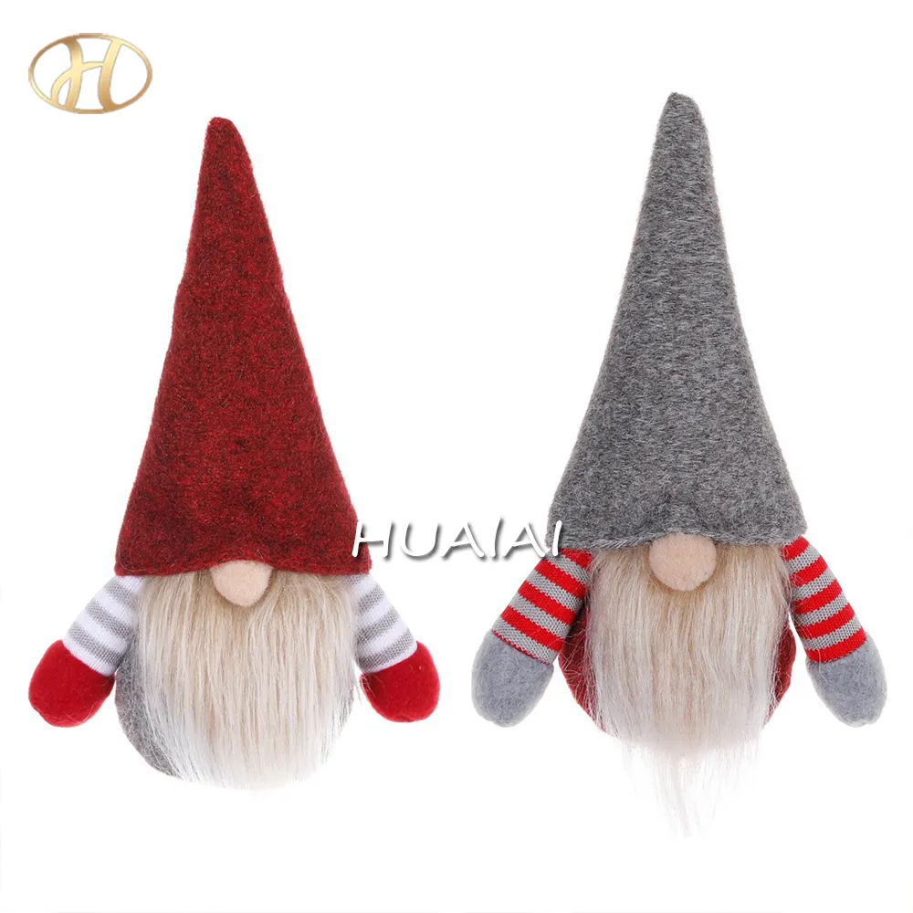 Factory Handmade Red Hat Fabric Christmas Decoration Gnomes for Home Decor Wholesale push