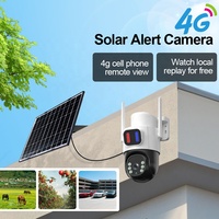 QS12 AVO 4G Kamera Solar Perekaman Pengawasan 24/7 Deteksi Manusia PIR Penglihatan Malam Luar Ruangan IP66 Tahan Air Kamera Keamanan CCTV