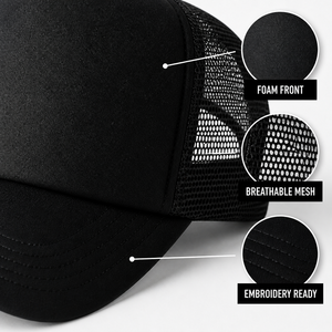 Gorra Trucker Personalizada con Logotipo, Parte Delantera de Espuma, Parte Trasera de Malla, Cierre a Presión, Gorra de Béisbol Ajustable, Bordada, Unisex, Venta al Por Mayor, OEM, MOQ Bajo - Product Image 3