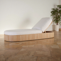 Mobilier d'extérieur moderne le plus récent Chaises longues en teck Villa Hôtel Patio Jardin Bois Teck Plage Lit Salon Chaise longue Chaise