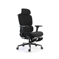 Chaise de bureau et de gaming moderne personnalisable, grande taille, design exécutif, ergonomique, siège en tissu maillé, alliage d'aluminium réglable