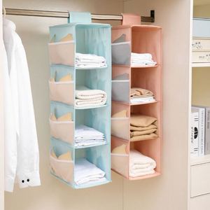 Hanging Closet Organizers and <b>Storage</b> 5-Shelf Closet Hanging <b>Storage</b> Shelves Clothes Organizer - Product Image 1