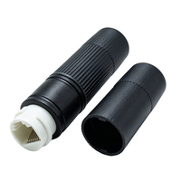 Acoplador en línea RJ45 Cat6 blindado e impermeable, hembra a hembra, adaptador recto con bloqueo de bayoneta para entornos hostiles