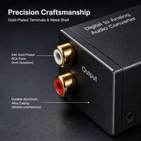 Convertisseur audio numérique vers analogique coaxial optique, alimenté par USB, DAC SPDIF Toslink vers adaptateur analogique pour TV et home cinéma