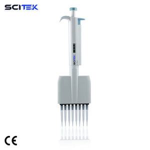 SCITEK Pipette à Volume Réglable à 8 Canaux 0.5L ~ 300L OEM ISO CE Certifié Ergonomie du Plus Haut Niveau Précision Précision - Product Image 1