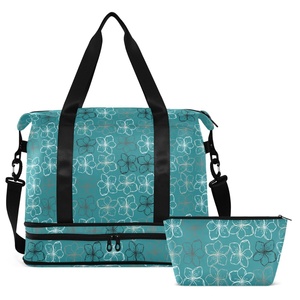 Bolsa de Viaje 2 en 1 con Diseño de Flor de Hau de Hawái, Impermeable, para Ropa, Bolsa de Lona, Maleta para Mujer, Juego de Maletas, Bolsa de Viaje Personalizada - Product Image 2