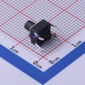 TS-1002-AR07526 Tactile Switch Through hole-4P,6x6mm Switch Single Pole Single Throw Round Button 2.6N Through Hole - Product Image 2