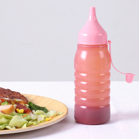 Bouteille en plastique transparent à presser pour sauce piquante au ketchup mayonnaise 150ml 350ml personnalisable de qualité alimentaire avec bouchon étanche