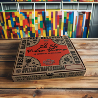 Ensemble de carton de papier kraft biodégradable populaire boîte d'emballage de pizza de restaurant de restauration rapide surface vernie emballage alimentaire de qualité supérieure