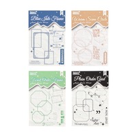 25 Stiker Per Paket Seri Bingkai Kertas & Frasa Stiker Jurnal Tahan Air Perlengkapan Jurnal