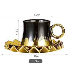 Juego de Tazas de Café Árabe de Cerámica de Lujo de 90 ml, Tazas de Café de Cerámica - Product Image 6