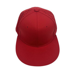 6 gorras de panel logotipo personalizado impermeable corte láser agujero perforado deporte plano Bill ajustable Snapback sombreros - Product Image 6