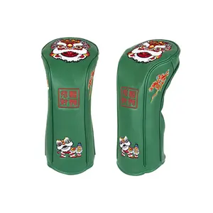 High Quality Custom Design Embroidery Golf Supplier Wood Driver Headcover Golf Club Headcover