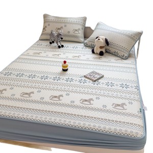 Cooling Ice <b>Silk</b> Mat Set 1.2m 1.5m 1.8m Rectangle Cartoon Pet Jacquard Thickened Soft For Dormitory Bedding - Product Image 5