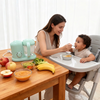Pembuat Makanan Bayi Steam and Blend dengan Lubang Besar, Mini Food Processor Multifungsi, Mesin Penggiling Makanan Bayi untuk Rumah Tangga