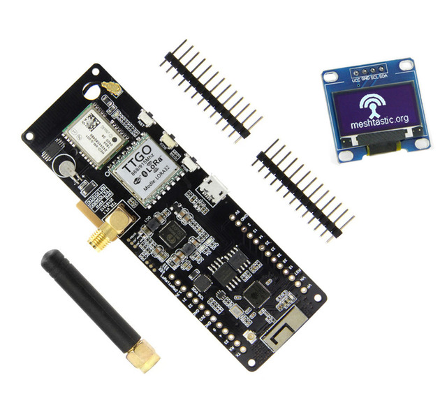 LILYGO TTGO Meshtastic T-Beam ESP32 LoRa Module 915MHz 433MHz 868MHz 923MHz WiFi BLE GPS With 0.96 inch OLED