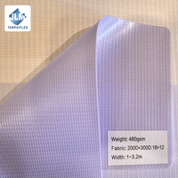 Bannière en PVC Flex Frontlit Super Brillante, Laminage à Chaud, Blanc Bleuâtre, Imperméable, Résistante aux UV, pour Extérieur